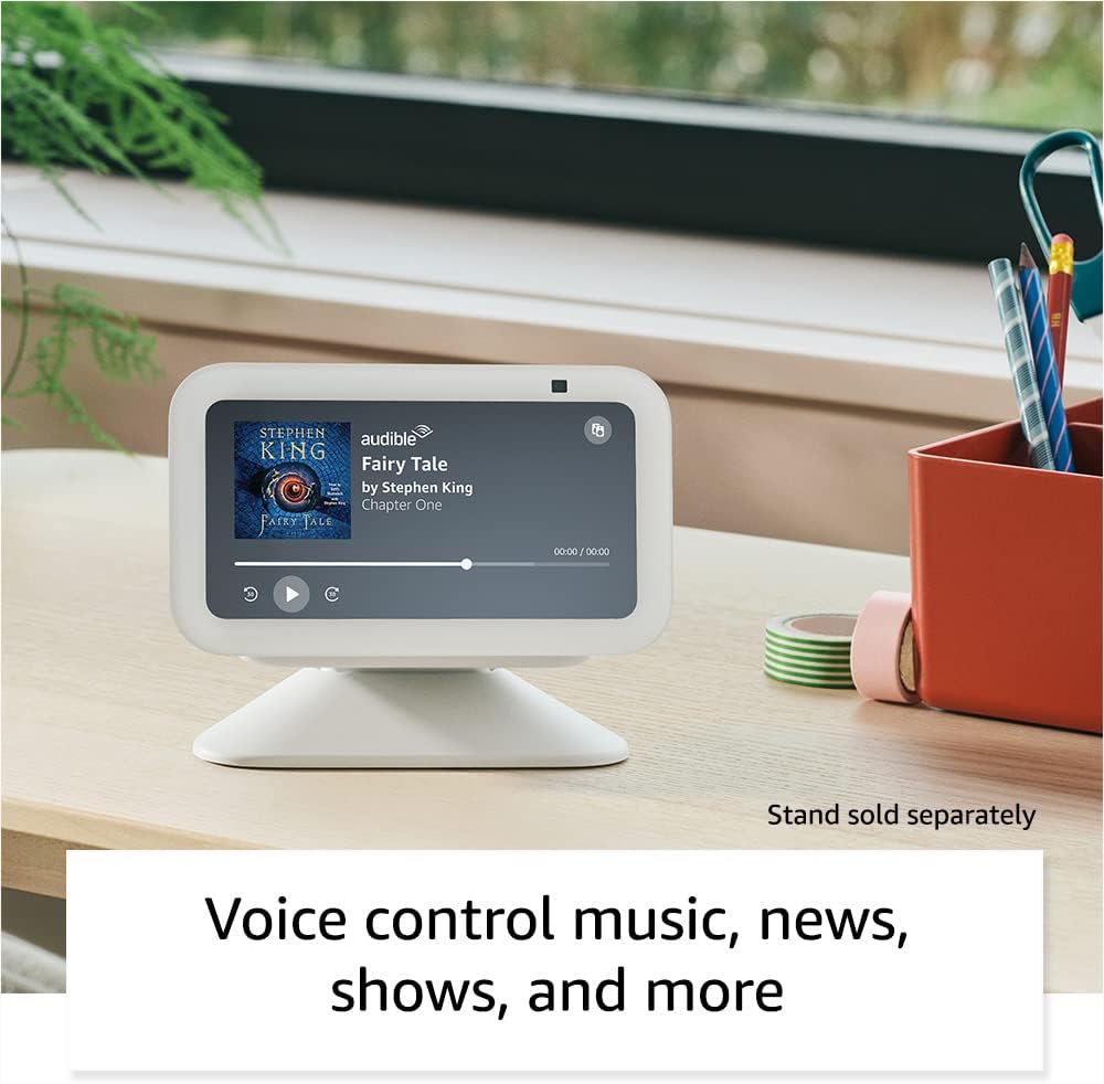 Echo Show 5 (Newest Model), Smart Display with 2X the Bass and Clearer Sound, Charcoal