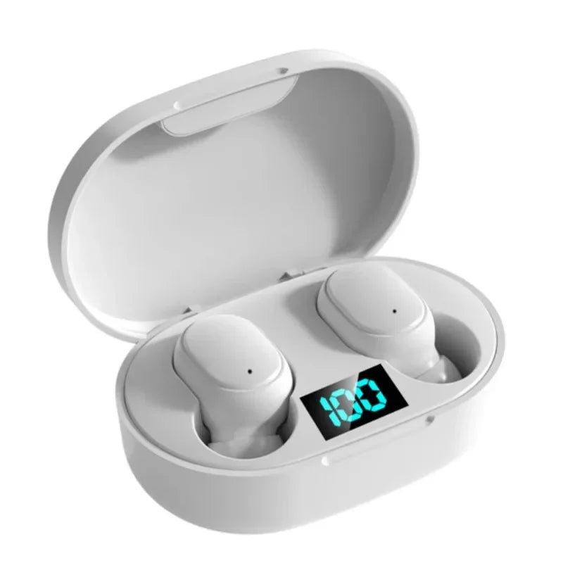 E6S Wireless Earbuds – Noise Cancelling, Waterproof In-Ear Stereo Headphones with LED Display Charging Case
