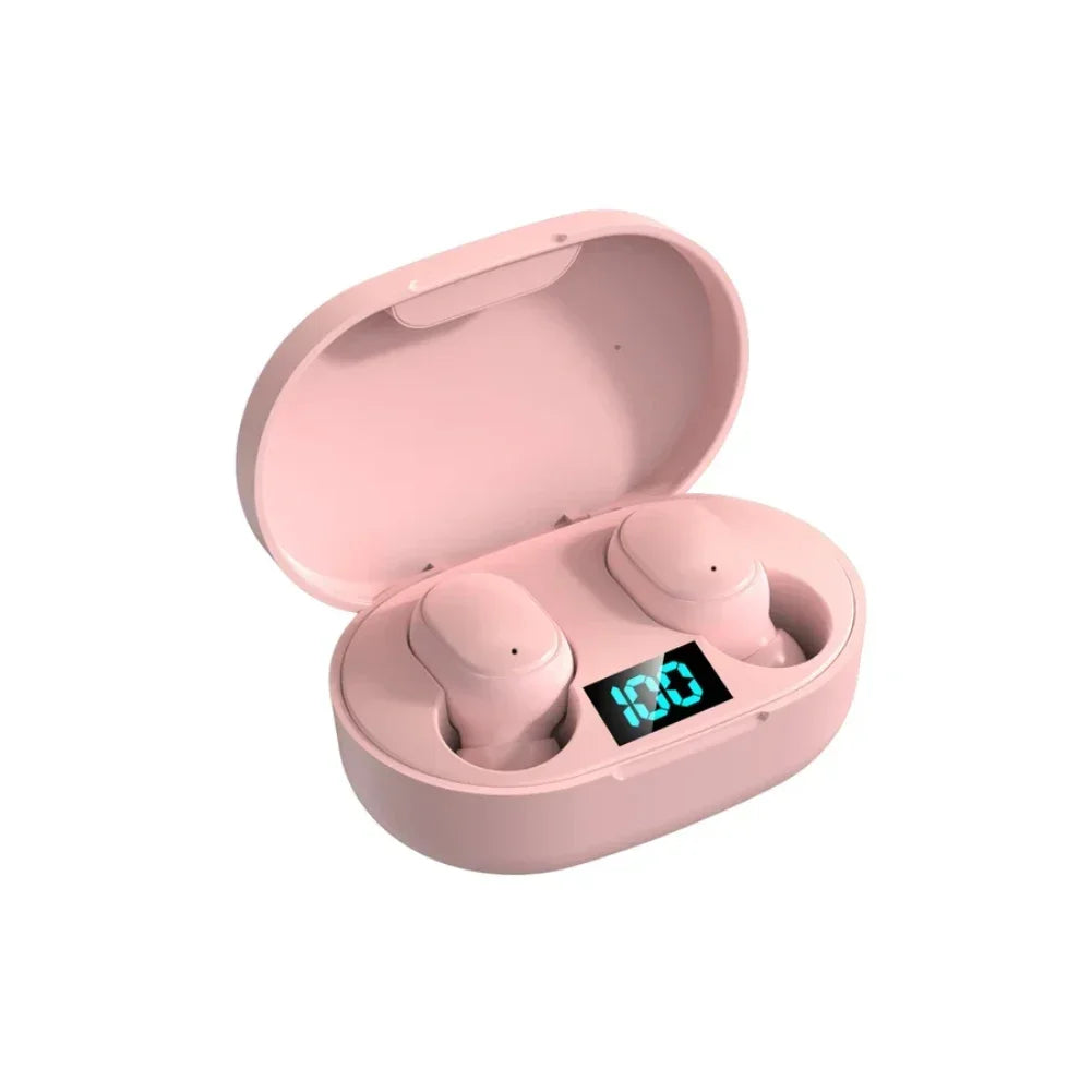 E6S Wireless Earbuds – Noise Cancelling, Waterproof In-Ear Stereo Headphones with LED Display Charging Case