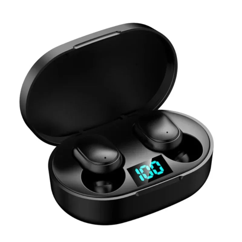 E6S Wireless Earbuds – Noise Cancelling, Waterproof In-Ear Stereo Headphones with LED Display Charging Case