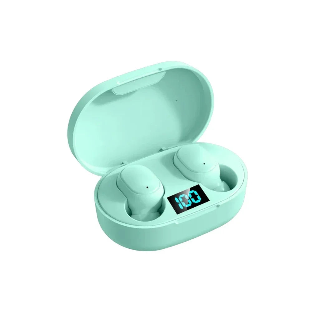 E6S Wireless Earbuds – Noise Cancelling, Waterproof In-Ear Stereo Headphones with LED Display Charging Case