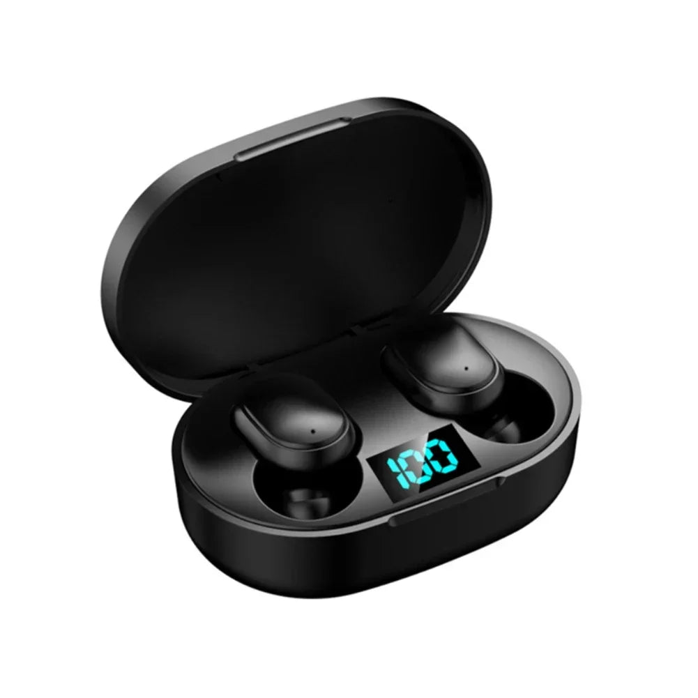 E6S Wireless Earbuds – Noise Cancelling, Waterproof In-Ear Stereo Headphones with LED Display Charging Case