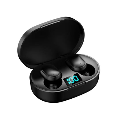 E6S Wireless Earbuds – Noise Cancelling, Waterproof In-Ear Stereo Headphones with LED Display Charging Case