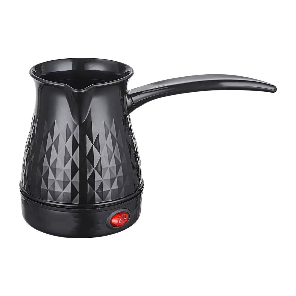 Comfortable Grip Electric Coffee Pot – 600W Plastic Mini Espresso Kettle for Coffee