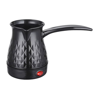 Comfortable Grip Electric Coffee Pot – 600W Plastic Mini Espresso Kettle for Coffee